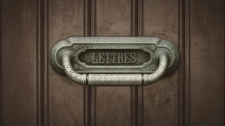 Une boîte aux lettres à l'ancienne portant l'inscription « Lettres »